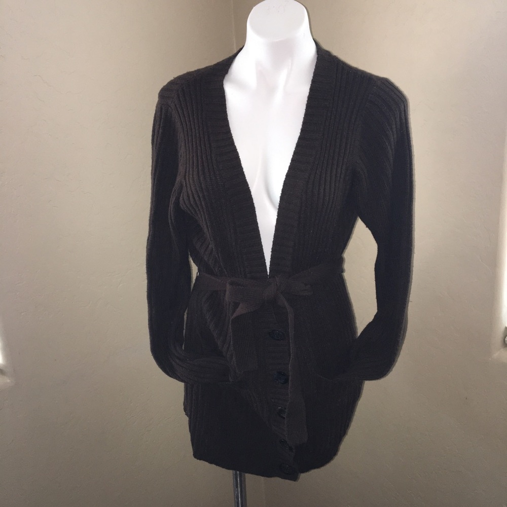 Zena Jean brown long sleeve acrylic sweater large - Picture 9 of 10